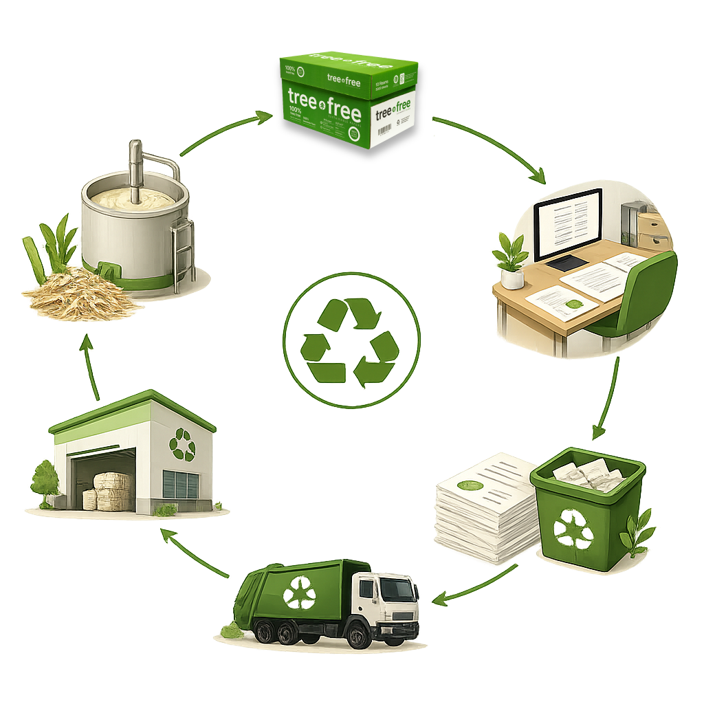 Bagasse fiber transformed into paper